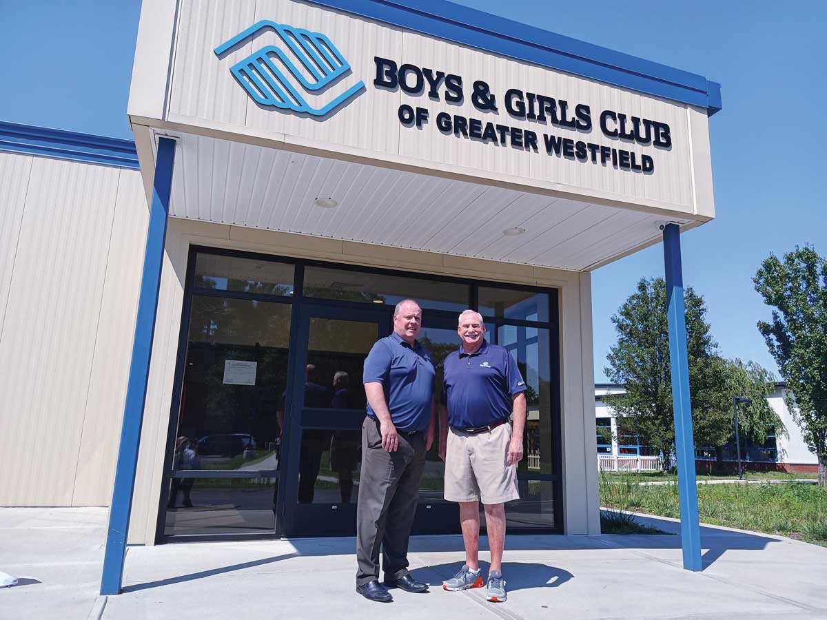 Bill Parks, right, with Bo Sullivan, his successor at the Boys & Girls Club of Greater Westfield.