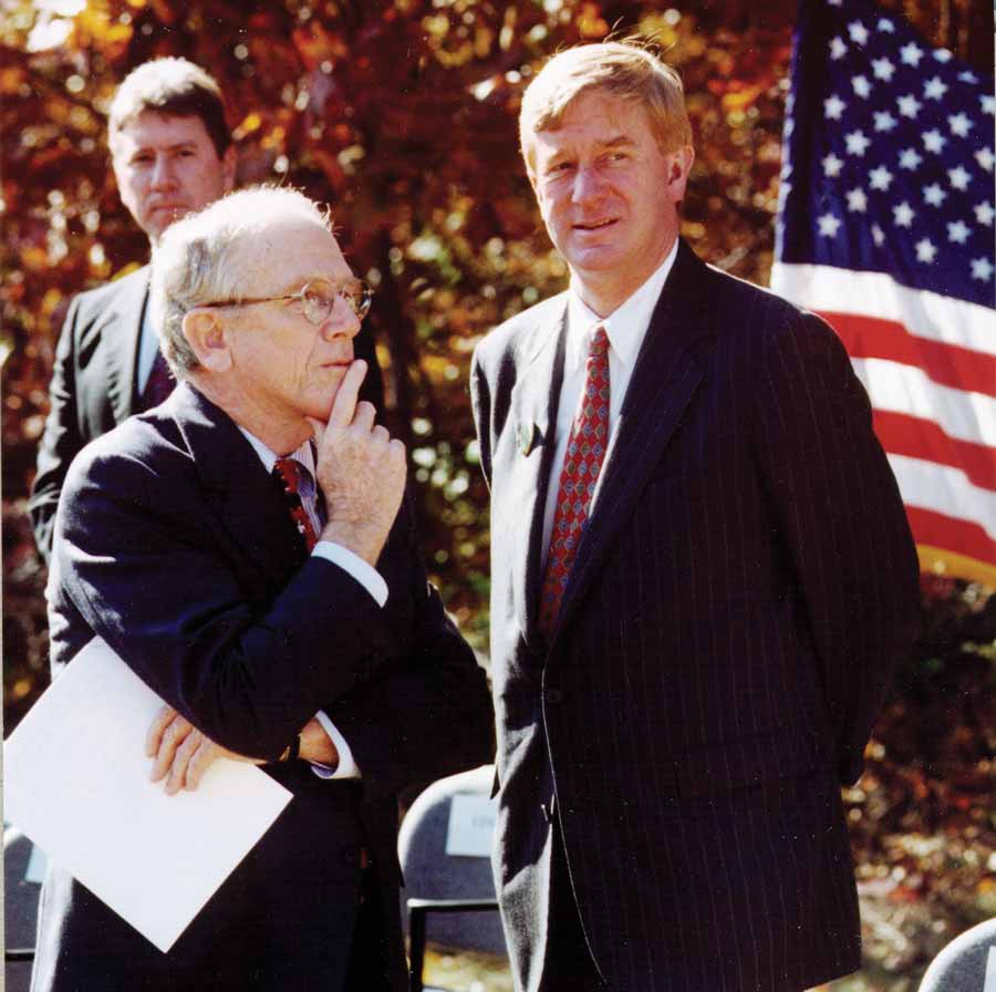 Bartley, with former Massachusetts governor William Weld.