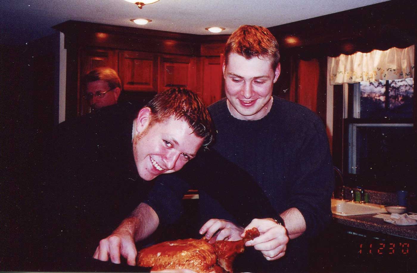 Timothy “Timmy” Thompson ’00 with brother Chris