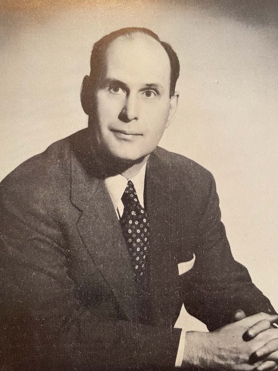 President George Frost, from the 1954 college yearbook