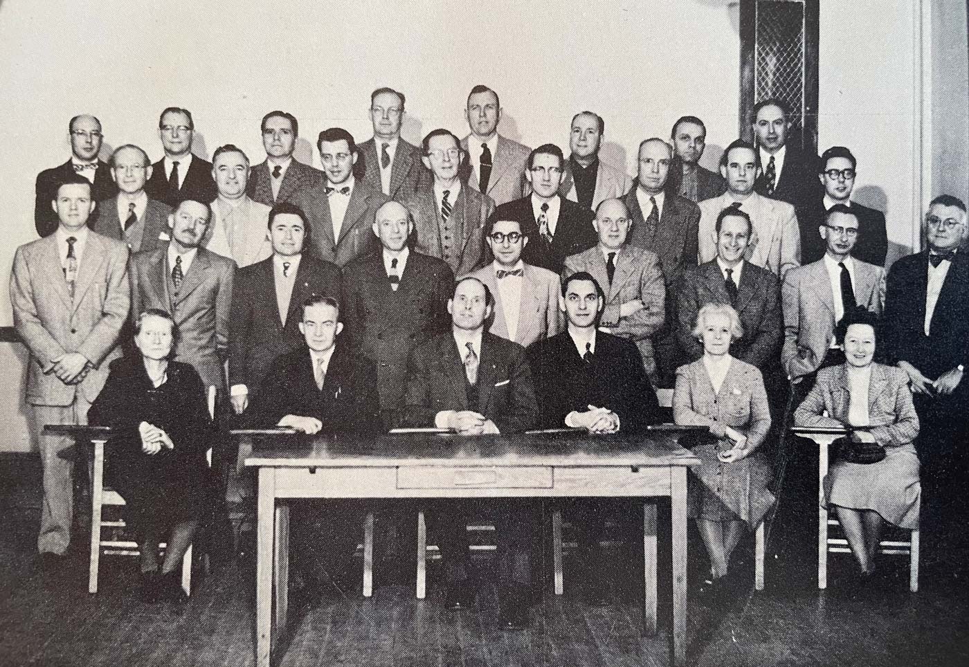 Holyoke Junior College staff and faculty, 1954 yearbook photo