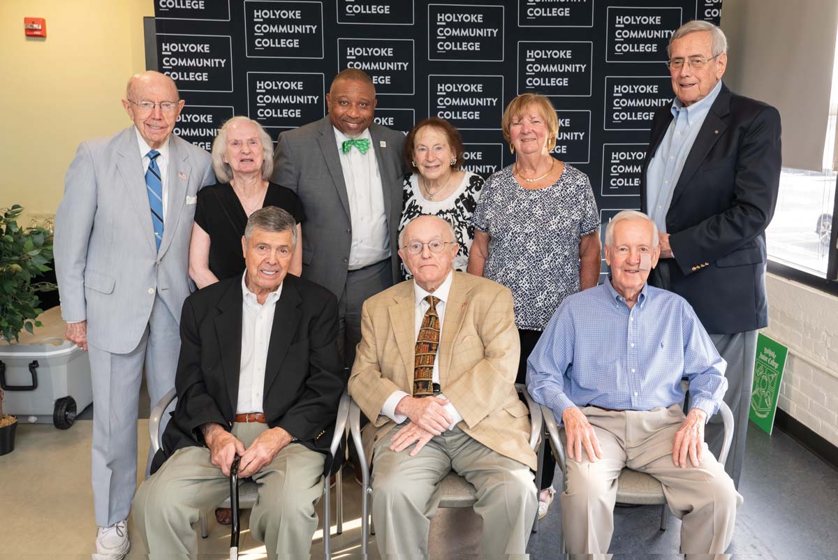 President George Timmons with the Holyoke Junior College reunion committee