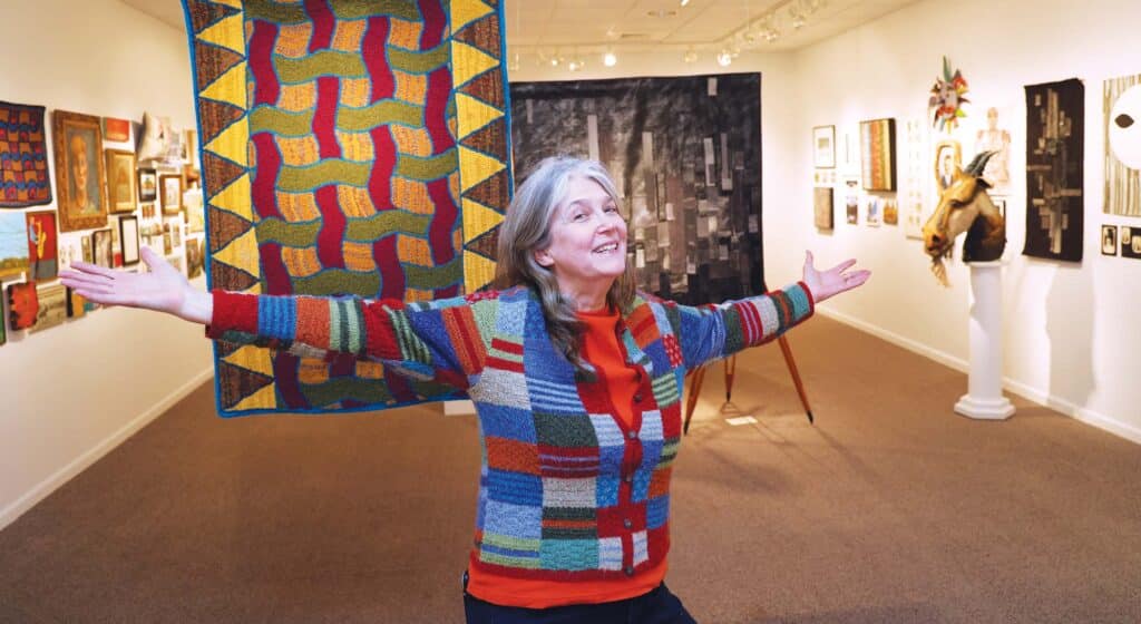 Former Director Amy Johnquest in the gallery for her retirement show in 2024